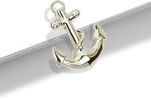 Vintage Nautical Sailboat Navy Rudder Anchor Brooch Pin Sailor Seaman Badge Jewelry Ship Wheel Pin...