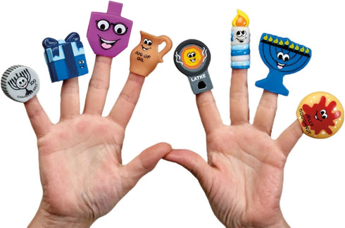 Rite Lite Hanukkah Finger Puppets Gift Set - Fun & Educational Jewish Holiday Party Favors Goodie Bag Rewards Hanukkah Toys Kids Party Favors Drei...