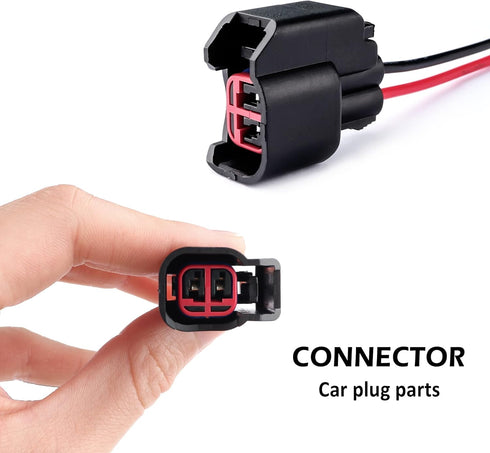 2PCS EV6 Fuel Injector Connector - Professional Car Accessories Fuel Injector Wiring Harness for Coupling Circuit to Injectors - Compatible with F...