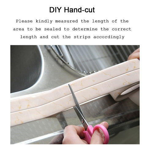 Caulk Strip for Bathtub Self Adhesive Waterproof Tape for Kitchen Bathroom Shower Floor and Wall Sealing, 2" x 102"...