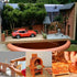 Opexicos 100Pcs 50pcs/Set Mini Cute DIY Miniature Sand Table Landscape Brick Building Simulation Brick...