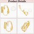 1 Box 24Pcs Real 18K Gold Plated Clip Earring Converter Clip Earrings Findings Brass Painless Non Pierced Earring Converter with Pads Earring Clip...