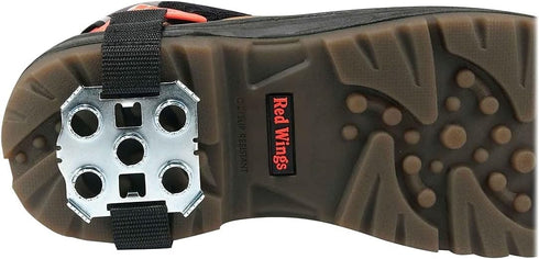 Ergodyne TREX 6315 Strap-On Heel Traction Cleat Grips Ice and Snow, Easily Attaches Over Heel of Shoe/Boot with Steel Plate to Provide Anti-Slip S...