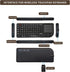 Gugxiom 2.4G Wireless Touchpad Keyboard, USB2.0 Mini Wireless Keyboard with 69 Backlight Keys, with Touch Pad, IR Indicator, Receiver and USB Cabl...