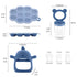 Baby Fruit Feeder & Breastmilk Popsicle Molds – (3-Pack) Teething Relief Set with Mesh & Silicone Pacifiers, Freezer Tray, Food Feeder for 0–12 Mo...