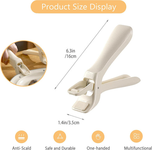 Hot Plate Gripper Tong, Safely Handle Hot Plates, Bowls, Pizza Pans, Air Fryers, and Microwave Dishes...