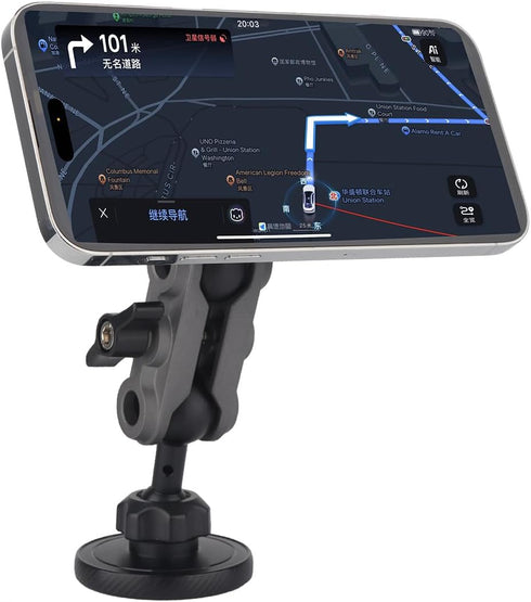 Magnetic Car Mount Cell Phone Holder with 1 inch Ball for MagSafe iPhone Smartphones, Compatible with RAM Mounts B Size Double Socket Arm......