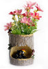 Flower Pot Succulent Planters Tree Hole Pots Resin Flower Plant Pot Office Home Garden Decoration (Bear)...
