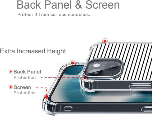 Stripes Case for iPhone 13/14, Hard PC+TPU Bumper Clear Protective Case Compatible with iPhone 13/14 6.1" 2021 2022 - Minimal Stripes and Rose Gol...