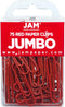 JAM PAPER Colorful Jumbo Paper Clips - Large 2 Inch - Red Paperclips - 75/Pack...