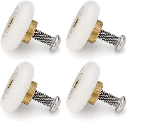 4 Sets Shower Door Rollers Runners Wheels Replacement Part Bathroom Glass Shower Sliding Door - 19mm x 5mm...
