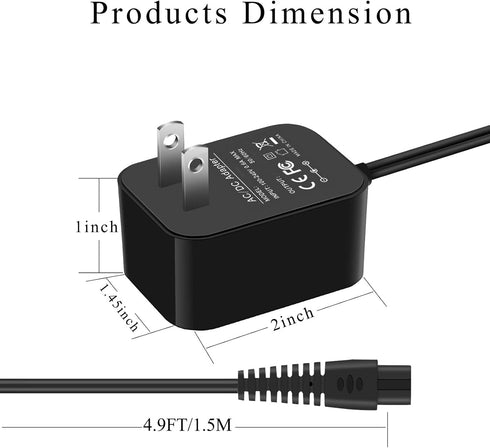 WUKUR Charger for Homitt Electric Spin Scrubber, AC Adapter for Homitt Scrubber HM115C, HM115CW, HM115CD,HM115CG HM204C and More, Replacement Homi...