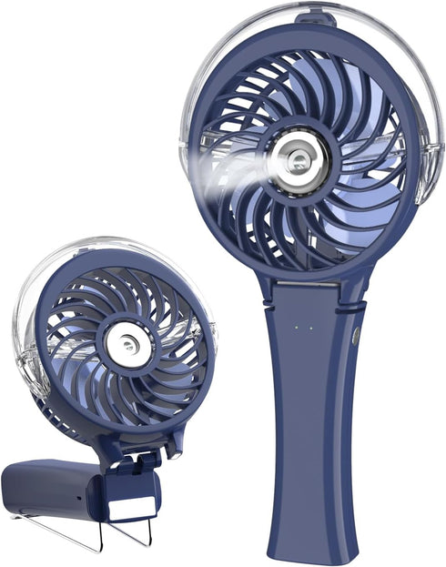 HandFan Upgraded Portable Handheld Misting Fan, Rechargeable Personal Mister Fan, Spray Water Mist Fans, Foldable Mini Cooling Hand Fans for Summe...
