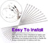 Swpeet 50Pcs 14 Inch Stainless Steel Exhaust Strap Wrap Coated Locking Cable Zip Ties Perfect for Automotive Parts, Home Repair, Computer Repair...