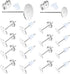 Earring Posts Stainless Steel, 500Pcs Hypoallergenic Flat Pad Earring Studs (4mm, 6mm) with Butterfly and Rubber Bullet Earring Backs for Jewelry ...