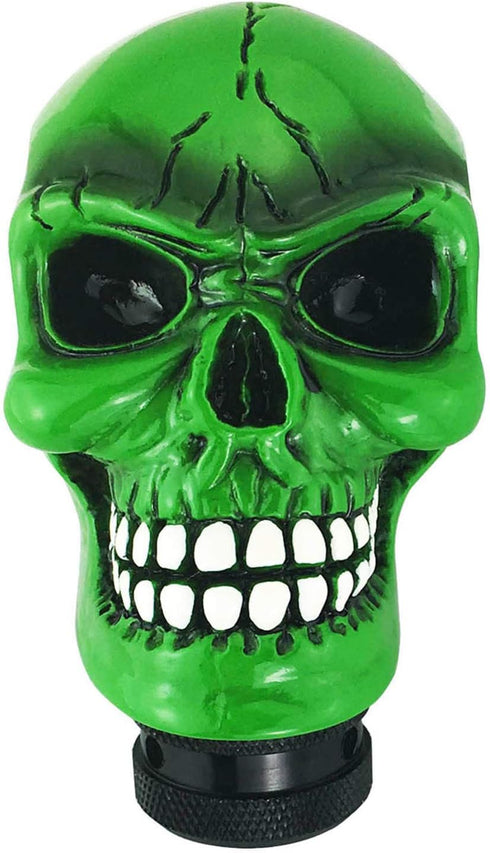 Abfer Skull Shift Knob Car Gear Shifer Knobs Unique Stick Shifting Handle Replacement for Most Automatic Manual Vehicles, Green...