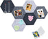 6 Pcs Gray Hexagon Cork Board Bar Strips with 50 Pushpins & Sticky Notes, Self-Adhesive Bulletin Board Strips No Damage for Wall, Felt Pin Board f...