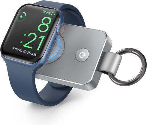 i.VALUX 2000mAh Portable Keychain Charger for Apple Watch Series 9/8/7/6/5/4/3/2,Wireless Travel iwatch Charger USB C Charging Cable Smart Power B...