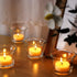 Letine Tealight Candle Holder Set of 12- Clear Glass Votive Candle Holders Bulk for Christmas Decorations, Wedding, Party & Home Decor...