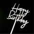 Happy Birthday Acrylic Cake Topper Party Decorations (Mirror Silver)...