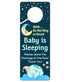 Funplus Baby Sleeping Sign - Do Not Knock or Ring - Plastic Door Knob Hanger Sign...