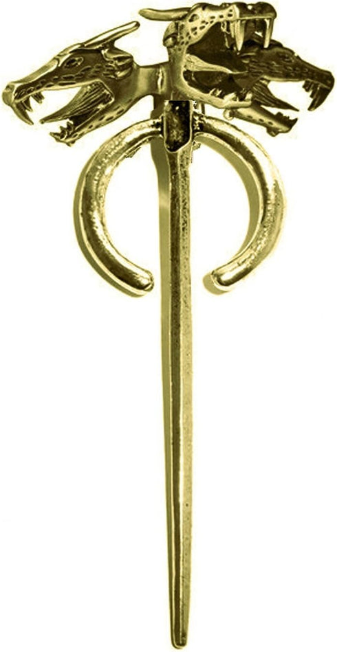 Game Of Thrones Daenerys Targaryen Three-Headed Dragon Brooch...