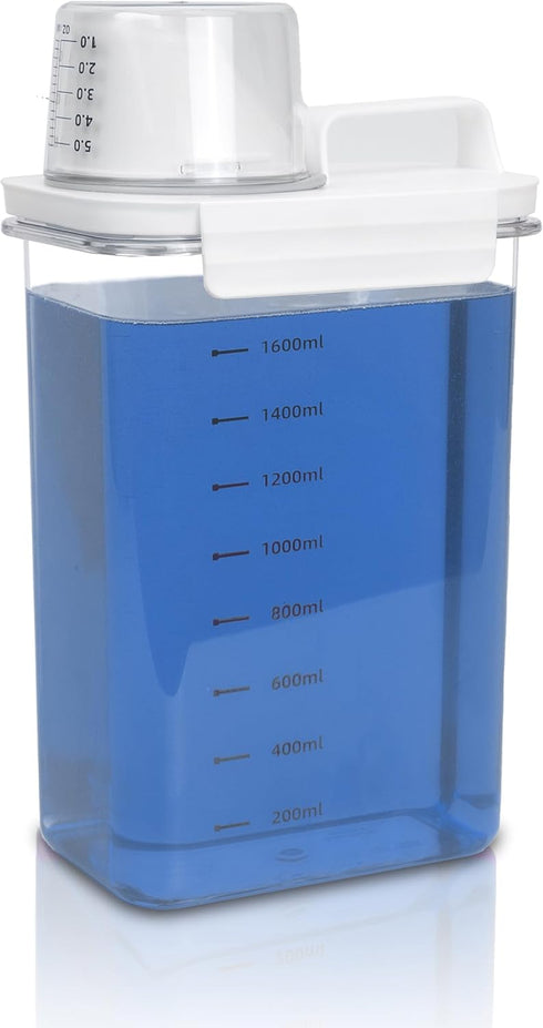 Liquid Laundry Detergent Dispenser For Laundry Room Organization And Storage, 66oz Large Capacity Laundry Soap Containers, Plastic Clear Laundry P...