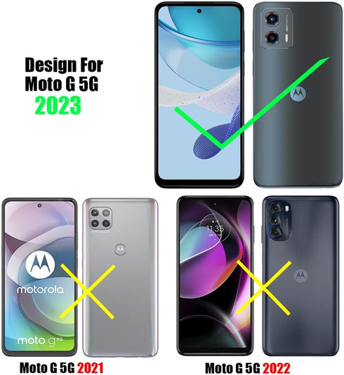(3+3 For Motorola Moto G 5G 2023 (3 Pack) Tempered Glass Screen Protector and (3 Pack) Camera Lens Protector, 9H Hardness, 2.5D, Anti Scratch, HD ...