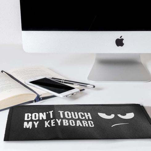 kwmobile Keyboard Cover Compatible with Apple Magic Keyboard with Numeric Keypad - Dust Cover PC Keyboard Fabric Case - Don't Touch My Keyboard...