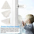 10 Pcs White Sliding Door Lock, Maveek Child Safety Lock for Slide Glass Door Patio Door Window Security Bar, Keyless Jammer Stopper Baby Proofing...