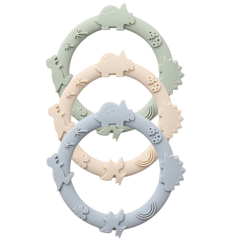 Silicone Teethers for Babies 0-6 6-12 Months Teething Toys for Infants Baby Chew Toys for Sucking Needs Baby Teething Rings for Infant Boys and Gi...