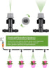 Kalolary 50 Pairs Misting Drippers Head, Atomizing Sprinkler with Tee Joints Adjustable Equipment Tool Micro Sprinkler Shrub for Flower Bed Patio,...