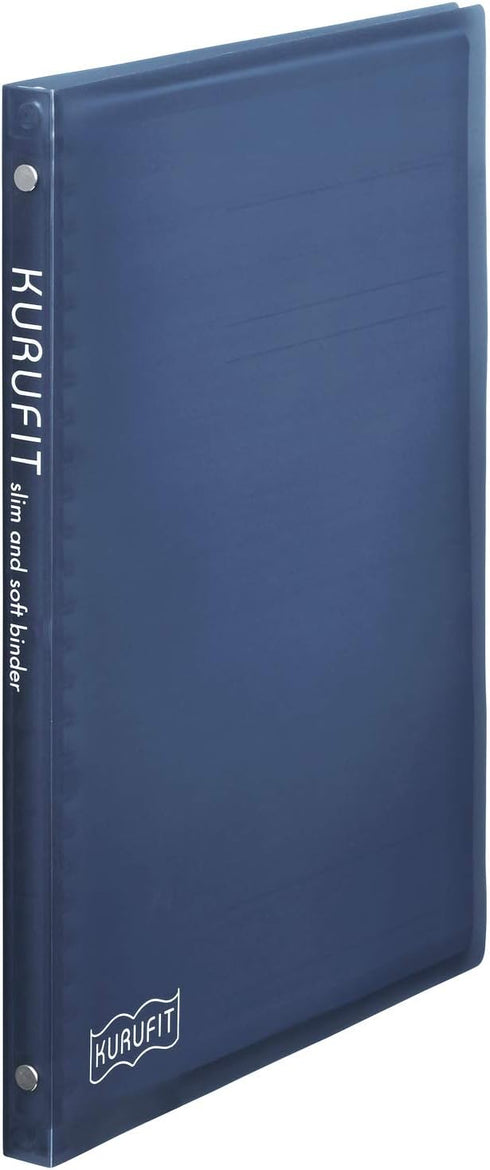Maruman KULUFIT B5 size 26-ring binder, Soft & Flexible cover with 10 6mm ruled loose sheet, Translucent BLUE, 1 EA (F020-02)...