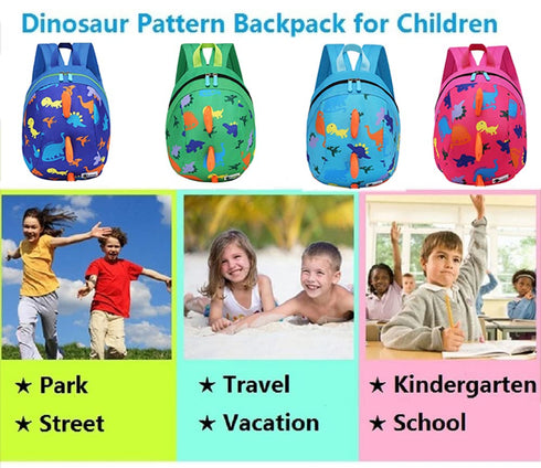DB Dinosaur Toddler Mini Backpack with Leash, Children Kids Baby Harness Bookbag (Green)...