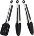 9 Inch Small Kitchen Tongs Set of 3, Silicone Cooking Tongs with Silicone Tips and Stainless Steel Handle, Silicone Tongs for Cooking, Serving...