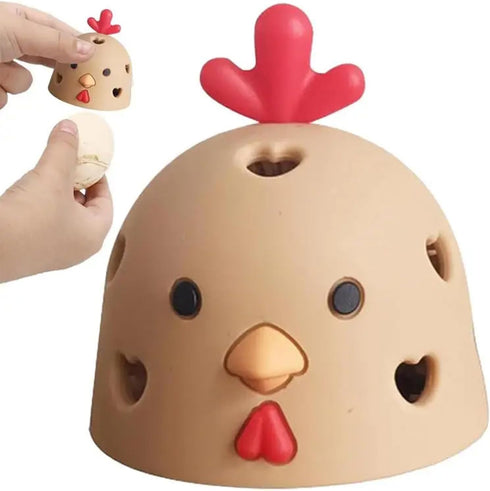 Egg Cleaner Chicken Shape Egg Brush Silicone Cleaning Brush Tools for Egg WasherMultifunctional Vegetable BrushEgg Scrubber (JDSMLD)...