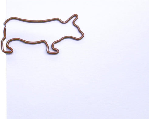 Cow Bull Shaped Paper Clips Great for Paper Clip Collectors or Office Gift - Comes in Round Tin with Lid and Gift Box (Brown 100 Count)...