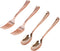 48Pcs Party Disposable Plastic Mini Forks and Spoons Set Polished Gold Cutlery Plastic Tasting Spoons Flatware Forks and Spoons for Small Appetize...