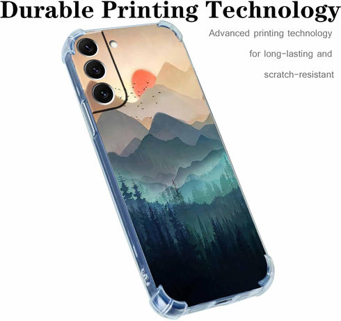 Sunset Nature Landscape Case for Samsung Galaxy S23,Wilderness Night Art Painting Pattern Case,Soft TPU Full Cover Case for Galaxy S23...
