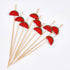 PuTwo Cocktail Picks Handmade Bamboo Toothpicks 100pcs 4.7” in Watermelon Decor...