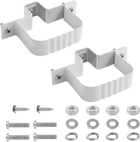 Downspout Straps 2x3 and downspout Wall Bracket? downspout Fasteners White (2 Pack)...