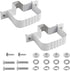 Downspout Straps 2x3 and downspout Wall Bracket? downspout Fasteners White (2 Pack)...