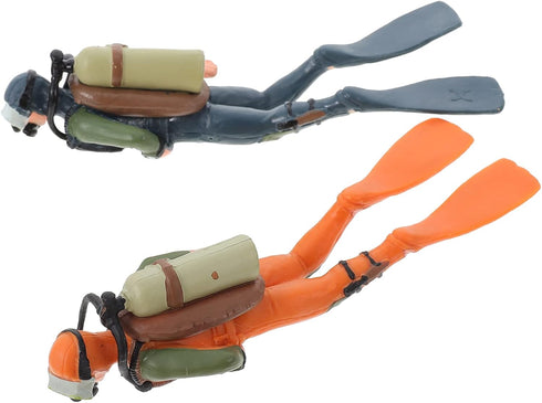 Diver with Hose Scuba Steve Toy Squid Fish Tank Action Figure Divers: 2PCS Scale Model Sea Animals Scuba Diver Toy Swimmers Diver Figures...