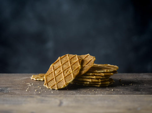 Jules Destrooper Butter Crisps - Caramelized Waffle Cookies, Certified Kosher Dairy, Non-GMO, Authentic Biscuits Made in Belgium - 3.5 Oz...
