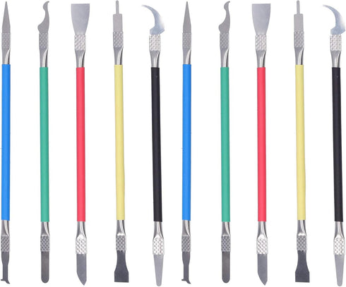 CPU Glue Removal Tool, 2Set TE-018 5 in 1 IC Chip Repair Thin Blade NAND Disassembler BGA Repair Knife Disassembly Glue Motherboard Chip Disassemb...