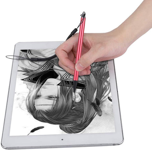 Screen Touch Painting Pen Resistive Hard tip Stylus Pen with Spring Rope for POS/PDA/Car Navigatior/Resistive Mobile Phones(Red)...