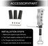 1 PC Car Shift Knob Protective Cover with Adapters, Anti-Slip Waterproof Metal Vehicle Gear Lever Decoration, Universal Manual Automotive Shift Kn...