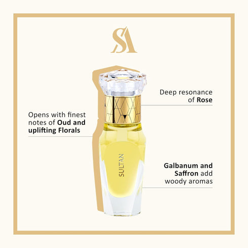 Swiss Arabian Sultan For Unisex - Luxury Products From Dubai - Long Lasting Personal Perfume Oil - A Seductive, Exceptionally Made, Signature Frag...