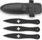 Fixed Blade Knives 3Piece 5-1/2inch Black w/Sheath...