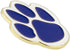 PinMart's Blue and White Animal Paw Print School Mascot Enamel Lapel Pin...